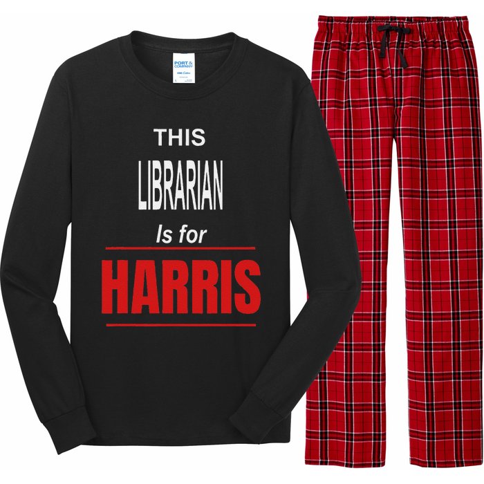 Librarian Kamala Supports Harris President 2024 Harris Long Sleeve Pajama Set