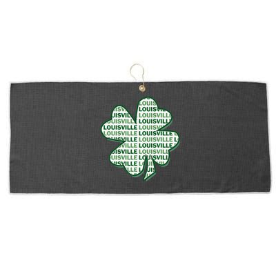 Louisville Kentucky St Patrick's Day 4 Leaf Clover Large Microfiber Waffle Golf Towel