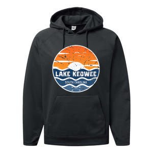 Lake Keowee South Carolina Lake Keowee Performance Fleece Hoodie