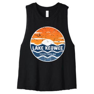 Lake Keowee South Carolina Lake Keowee Women's Racerback Cropped Tank