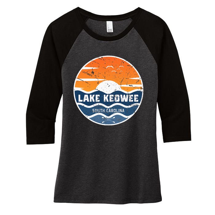 Lake Keowee South Carolina Lake Keowee Women's Tri-Blend 3/4-Sleeve Raglan Shirt