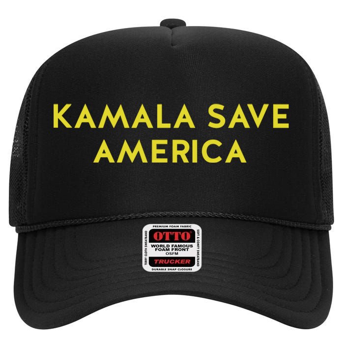 Limited Kamala Save America High Crown Mesh Back Trucker Hat