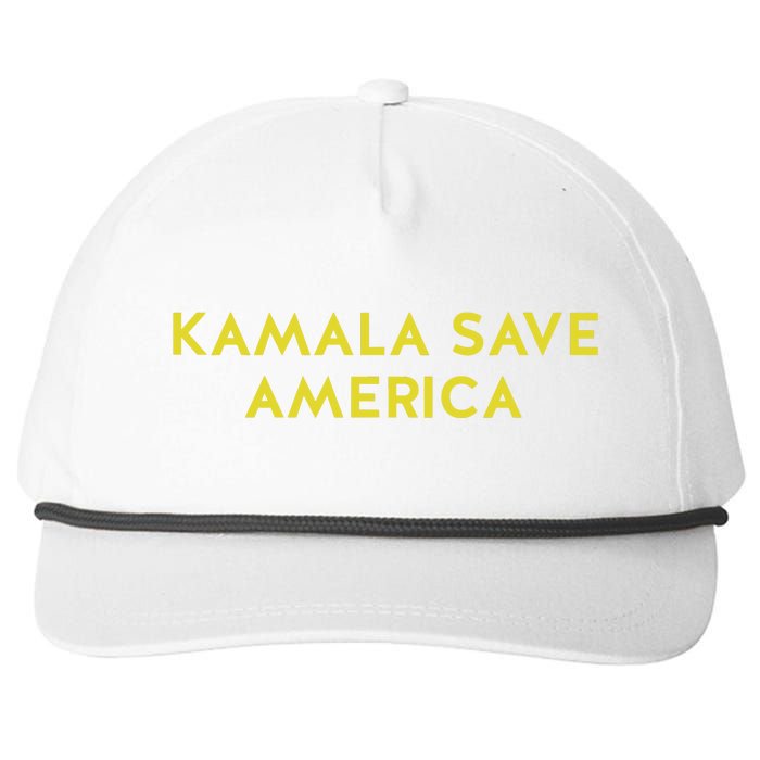 Limited Kamala Save America Snapback Five-Panel Rope Hat