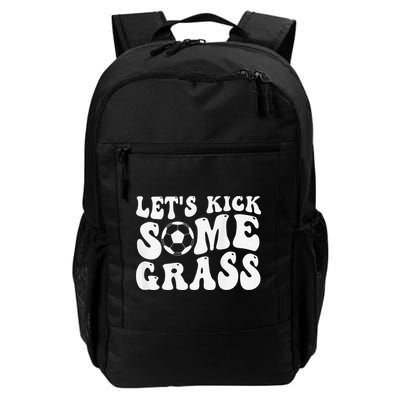 Let’S Kick Some Grass Funny Cheer Soccer Mom Backpack
