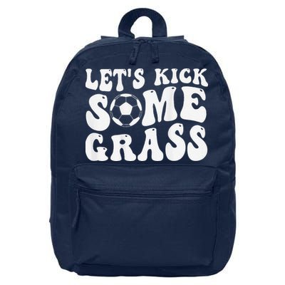 Let’S Kick Some Grass Funny Cheer Soccer Mom 16 in Basic Backpack