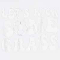 Let’S Kick Some Grass Funny Cheer Soccer Mom Garment-Dyed Sweatshirt