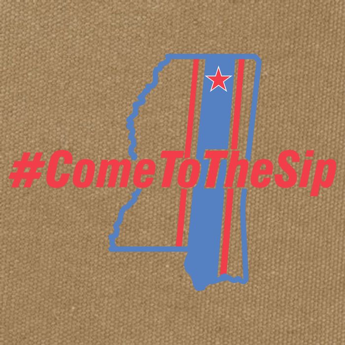 Come To The Sip Cotton Canvas Backpack
