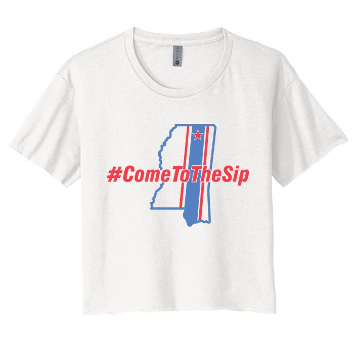 Come To The Sip Women's Crop Top Tee