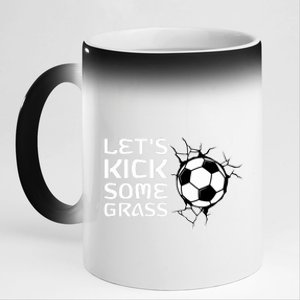 Let's Kick Some Grass - Premium 11oz Black Color Changing Mug