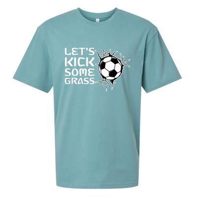 Let's Kick Some Grass - Premium Sueded Cloud Jersey T-Shirt