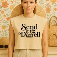 Lala Kent Send It To Darrell Tom Sandoval Garment-Dyed Women's Muscle Tee