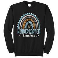 Leopard Kindergarten Teacher Rainbow First Day Of School Tall Sweatshirt