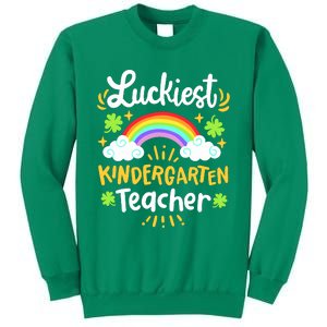 Luckiest Kindergarten Teacher St Patricks Day School Sweatshirt