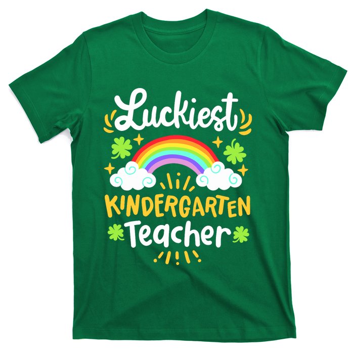 Luckiest Kindergarten Teacher St Patricks Day School T-Shirt