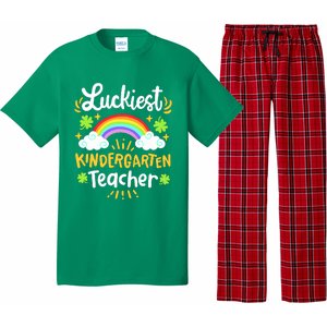 Luckiest Kindergarten Teacher St Patricks Day School Pajama Set