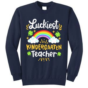 Luckiest Kindergarten Teacher St Patricks Day School Tall Sweatshirt