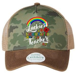 Luckiest Kindergarten Teacher St Patricks Day Legacy Tie Dye Trucker Hat