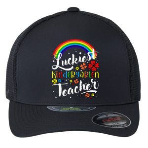 Luckiest Kindergarten Teacher St Patricks Day Flexfit Unipanel Trucker Cap