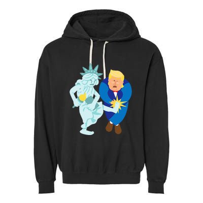 Liberty Kicks Trump 2020 Election Anti Donald Democrat Gift Garment-Dyed Fleece Hoodie