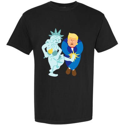 Liberty Kicks Trump 2020 Election Anti Donald Democrat Gift Garment-Dyed Heavyweight T-Shirt