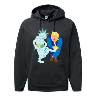 Liberty Kicks Trump 2020 Election Anti Donald Democrat Gift Performance Fleece Hoodie