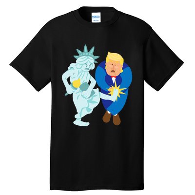 Liberty Kicks Trump 2020 Election Anti Donald Democrat Gift Tall T-Shirt