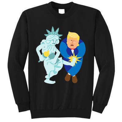 Liberty Kicks Trump 2020 Election Anti Donald Democrat Gift Tall Sweatshirt