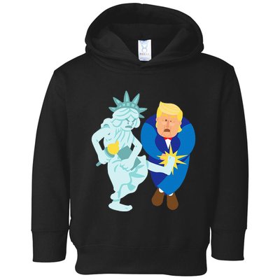 Liberty Kicks Trump 2020 Election Anti Donald Democrat Gift Toddler Hoodie