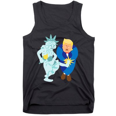 Liberty Kicks Trump 2020 Election Anti Donald Democrat Gift Tank Top