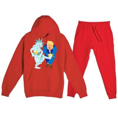 Liberty Kicks Trump 2020 Election Anti Donald Democrat Gift Premium Hooded Sweatsuit Set