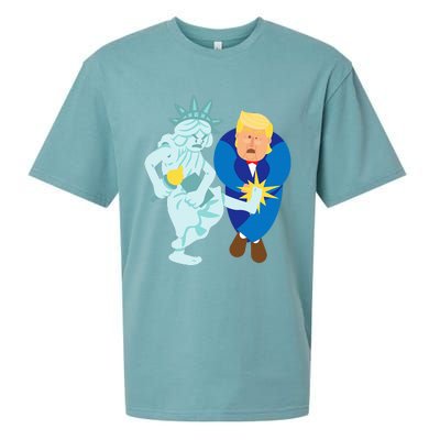 Liberty Kicks Trump 2020 Election Anti Donald Democrat Gift Sueded Cloud Jersey T-Shirt