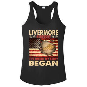 Livermore Kentucky Usa Flag 4th Of July Gift Ladies PosiCharge Competitor Racerback Tank