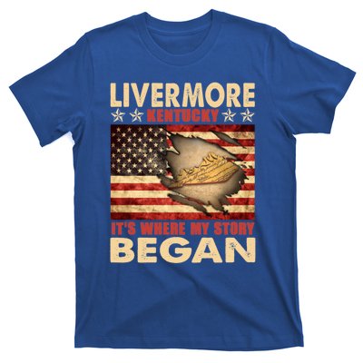 Livermore Kentucky Usa Flag 4th Of July Gift T-Shirt