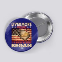 Livermore Kentucky Usa Flag 4th Of July Gift Button