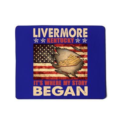 Livermore Kentucky Usa Flag 4th Of July Gift Mousepad