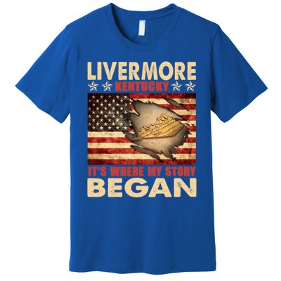 Livermore Kentucky Usa Flag 4th Of July Gift Premium T-Shirt