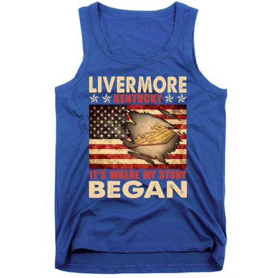 Livermore Kentucky Usa Flag 4th Of July Gift Tank Top