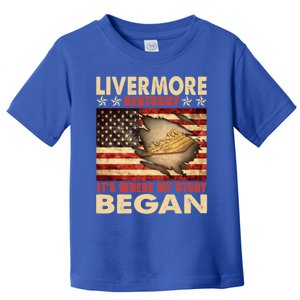 Livermore Kentucky Usa Flag 4th Of July Gift Toddler T-Shirt