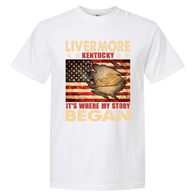 Livermore Kentucky Usa Flag 4th Of July Gift Garment-Dyed Heavyweight T-Shirt