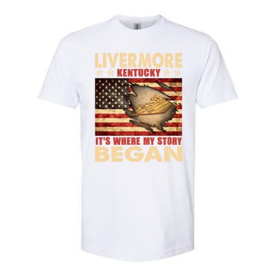 Livermore Kentucky Usa Flag 4th Of July Gift Softstyle CVC T-Shirt