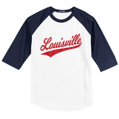 Louisville Kentucky Varsity Script Classic Sports Jersey Baseball Sleeve Shirt