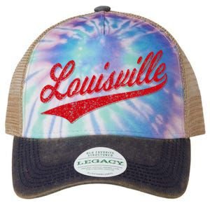 Louisville Kentucky Varsity Script Classic Sports Jersey Legacy Tie Dye Trucker Hat