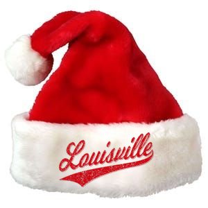 Louisville Kentucky Varsity Script Classic Sports Jersey Premium Christmas Santa Hat