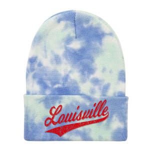 Louisville Kentucky Varsity Script Classic Sports Jersey Tie Dye 12in Knit Beanie