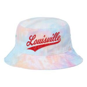 Louisville Kentucky Varsity Script Classic Sports Jersey Tie Dye Newport Bucket Hat