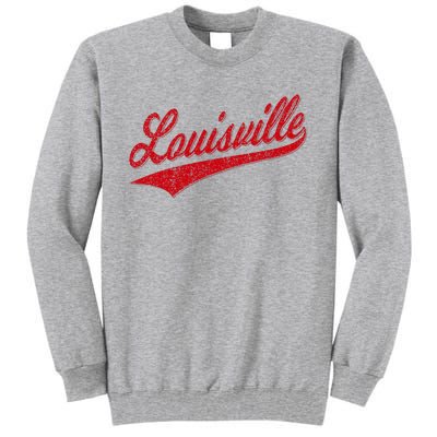 Louisville Kentucky Varsity Script Classic Sports Jersey Tall Sweatshirt