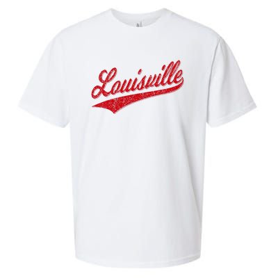 Louisville Kentucky Varsity Script Classic Sports Jersey Sueded Cloud Jersey T-Shirt