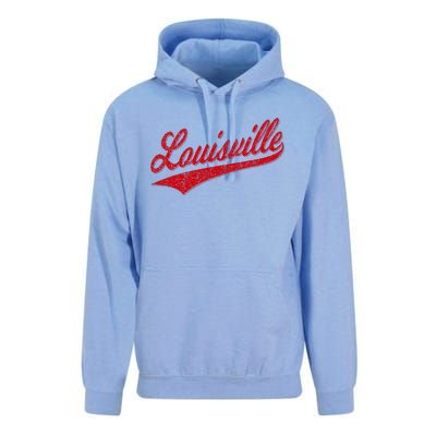 Louisville Kentucky Varsity Script Classic Sports Jersey Unisex Surf Hoodie