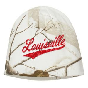 Louisville Kentucky Varsity Script Classic Sports Jersey Kati - Camo Knit Beanie