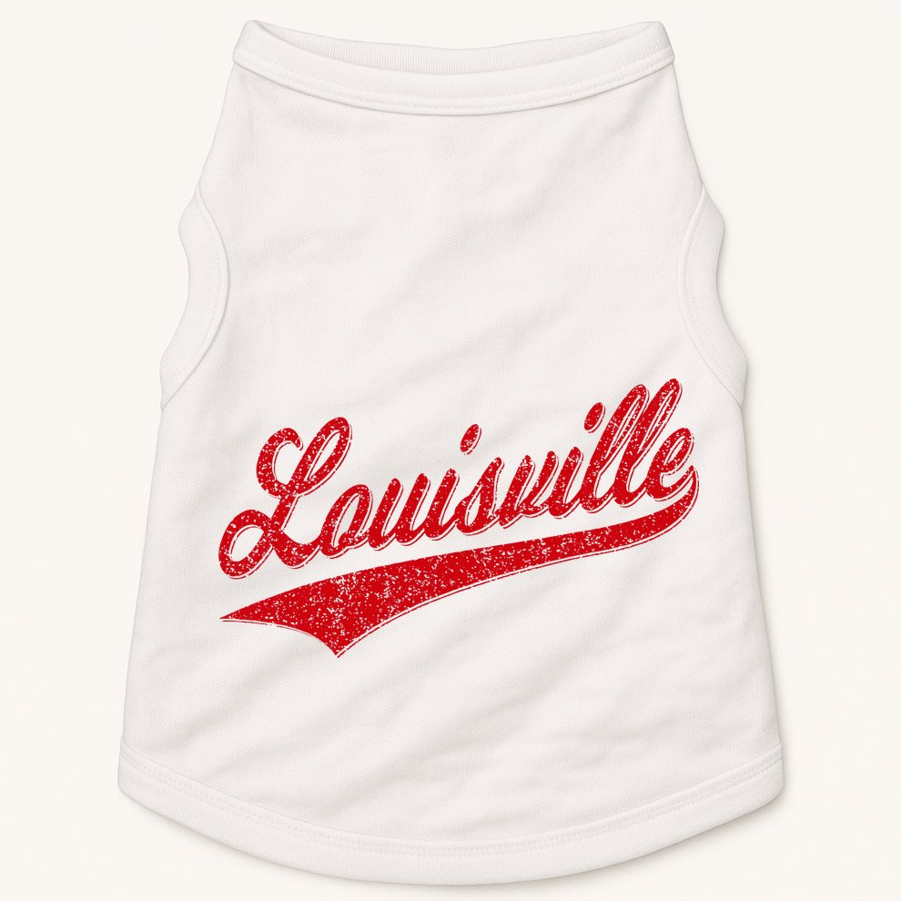 Louisville Kentucky Varsity Script Classic Sports Jersey Doggie Tank